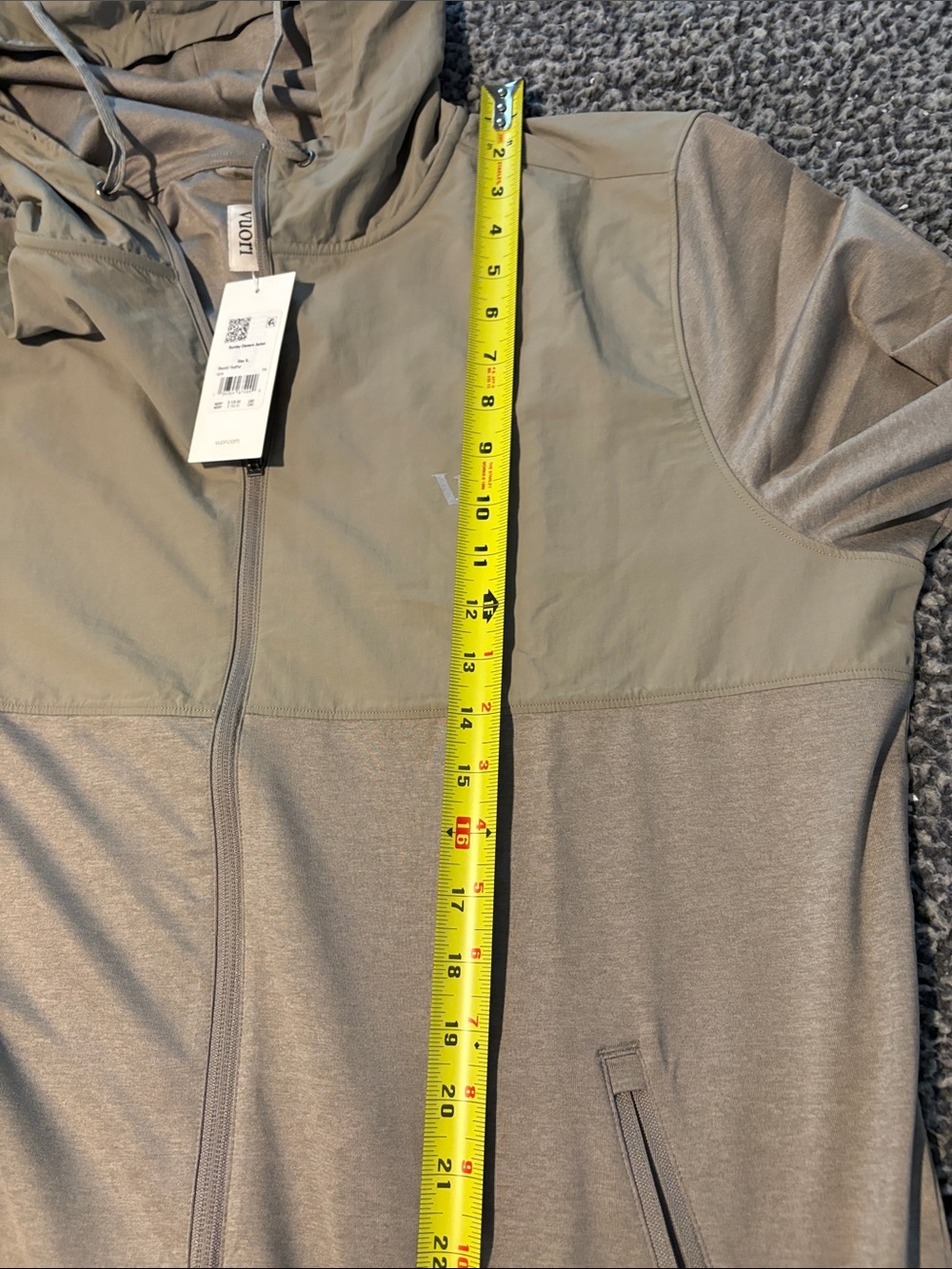 Vuori Men’s Size XL Sunday Element Jacket in Biscotti Heather NWT! - Picture 10 of 12